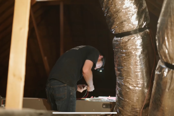 Hvac technician providing repairs